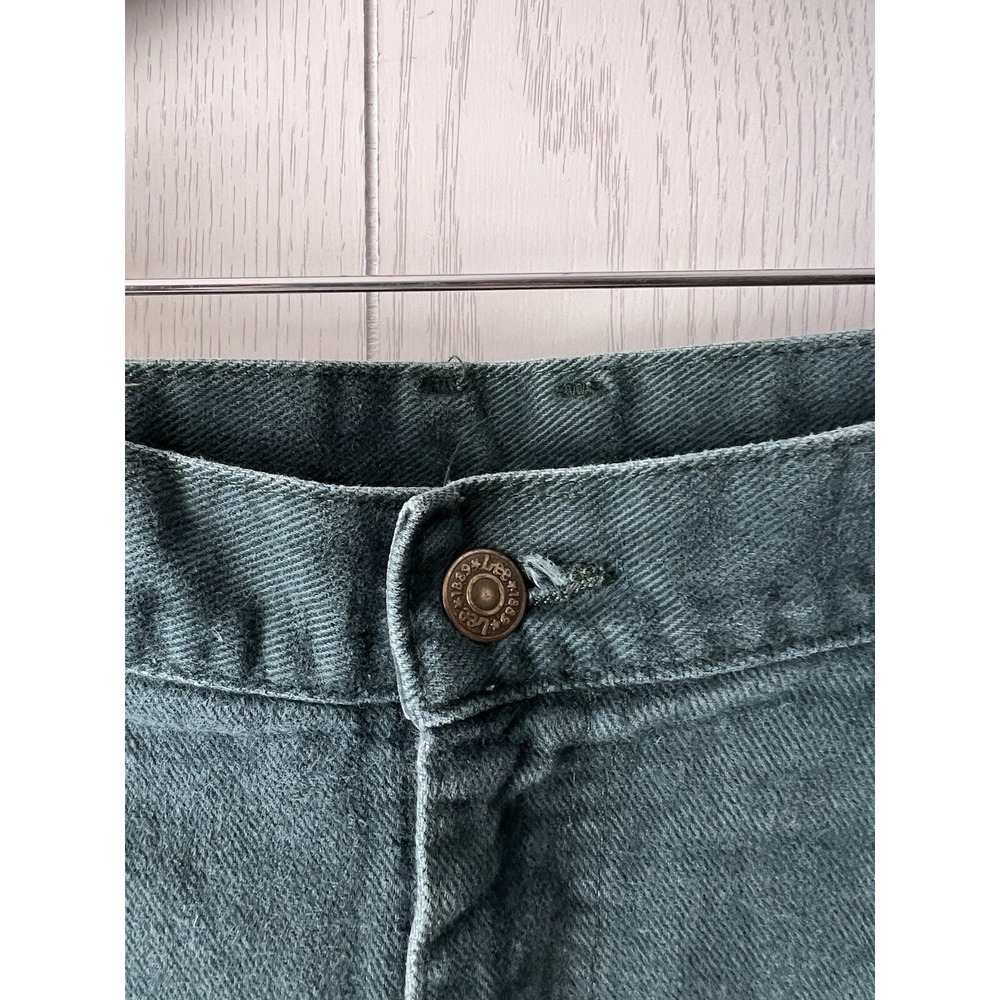 Vintage 90's Lee Jeans Green Denim Women Size 18 Deep Green 34" X 29.5" 14" Rise - Picture 12 of 12